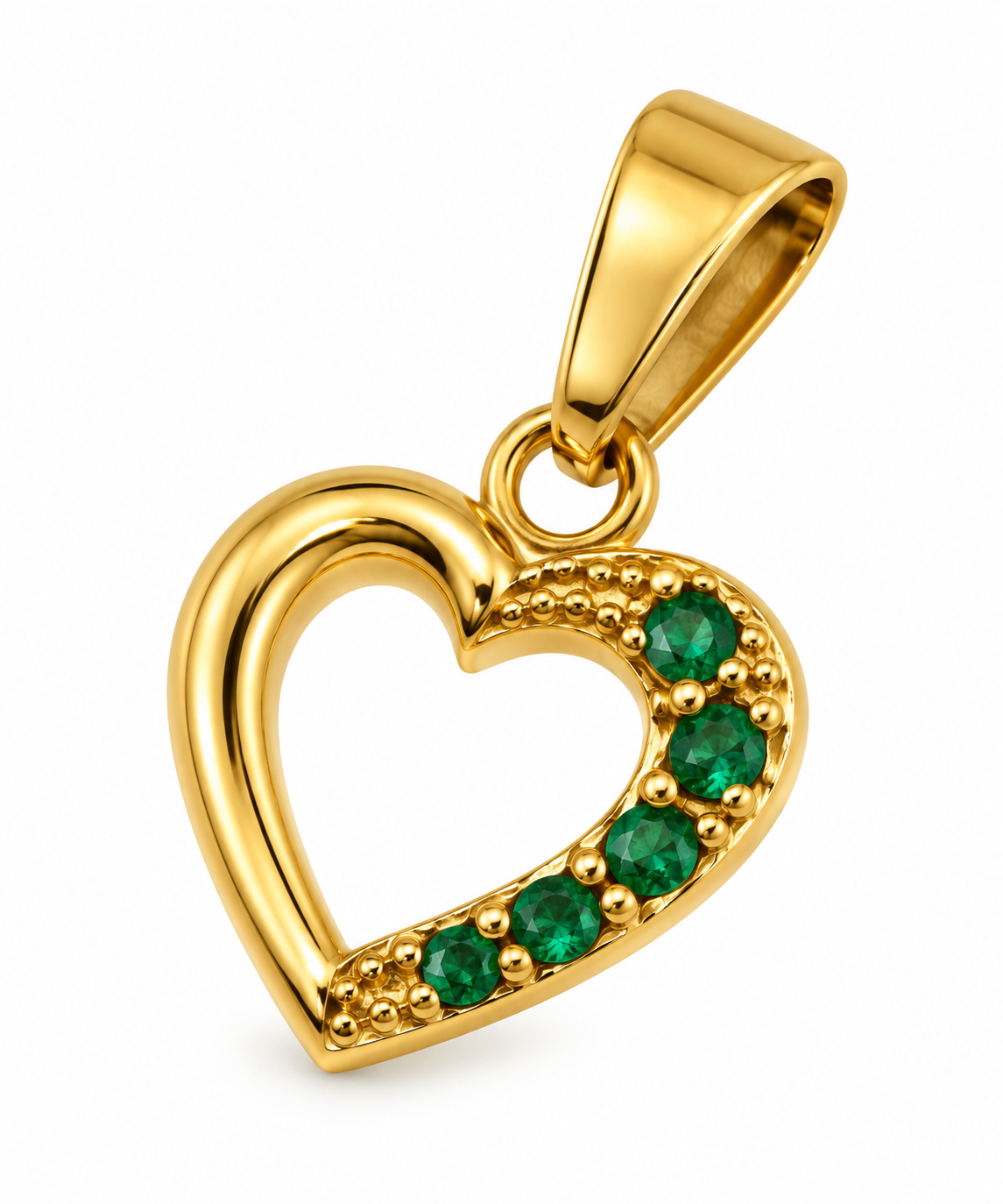 Dije Corazón esmeralda