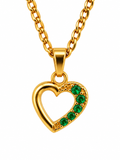 Dije Corazón esmeralda
